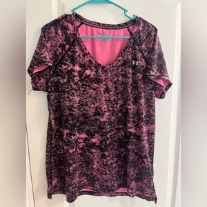 Under Armour Vivid Pink and Black Performance Tee